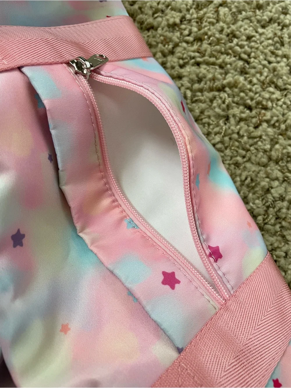 Kids Pink Star Pattern Duffel Bag